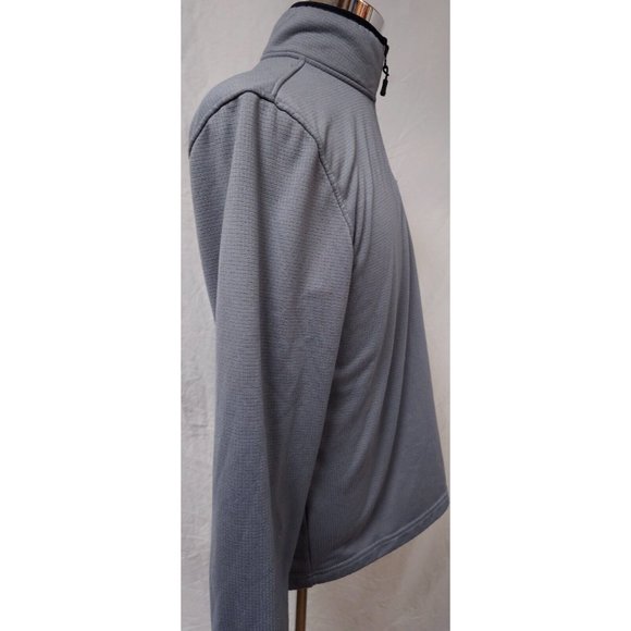 Starter Mens Medium 38-40 Grey Check 1/4 Zip Pullover Heavy Long Sleeve Jacket - Picture 6 of 12
